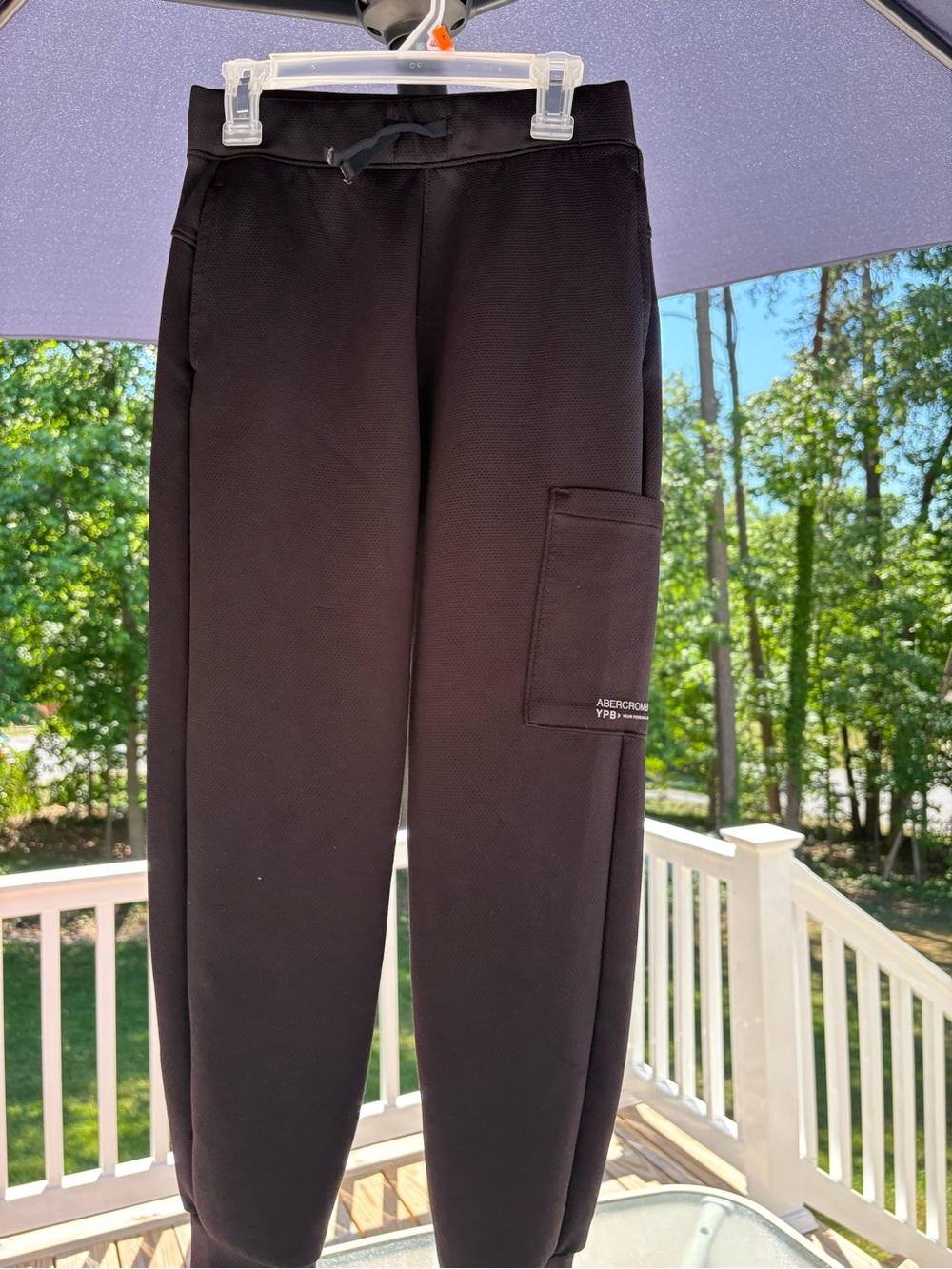 Abercrombie & Fitch Black Men's Cargo Jogger Sweatpants